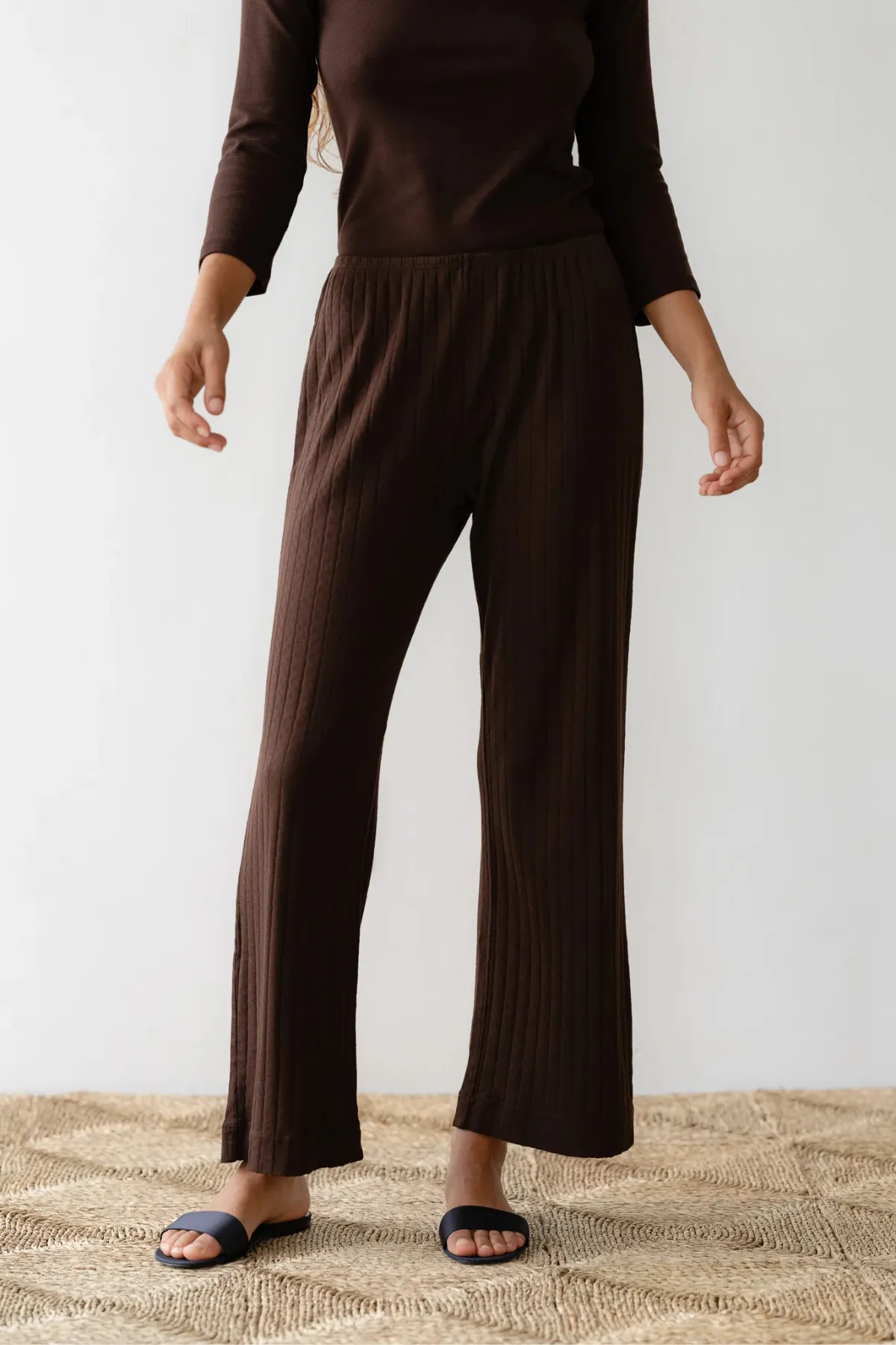 Pointelle Simple Crop Pant