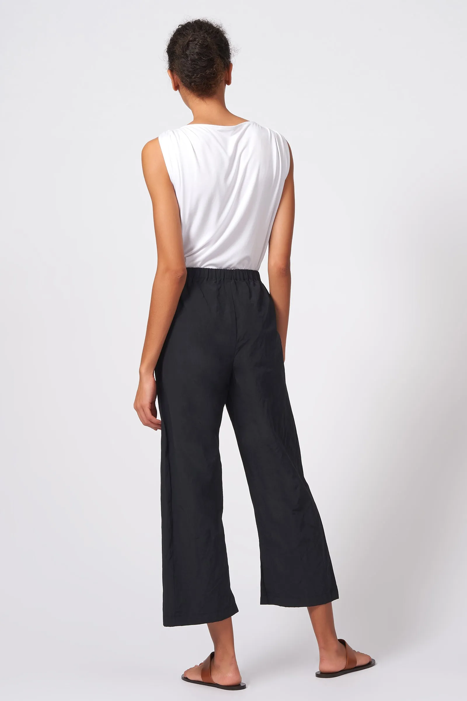 Split Hem Capri - Black